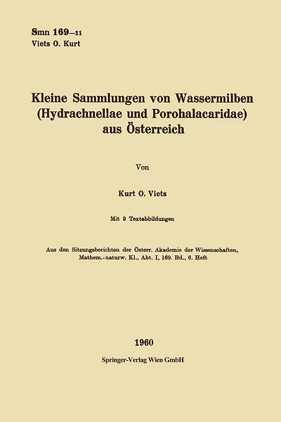Kleine Sammlungen von Wassermilben (Hydrachnellae und Porohalacaridae) aus Österreich