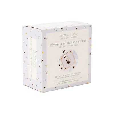 Wooden Flower Press & Greeting Card Set