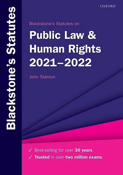 Blackstone's Statutes On Public Law And Human Rights