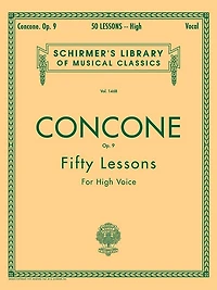 50 Lessons, Op. 9: Schirmer Library of Classics Volume 1468 High Voice