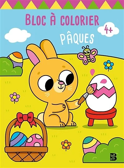 Pâques: bloc à colorier