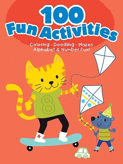100 Fun Activities--Red: Coloring, Doodling, Mazes, Alphabet & Number Fun!
