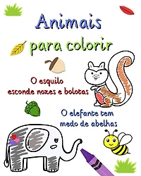 Animais para colorir: Páginas com animais e curiosidades para crianças de 3 a 6 anos