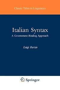 Italian Syntax: A Government-Binding Approach