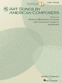 15 Art Songs By American Composers: Low Voice, Book/cd