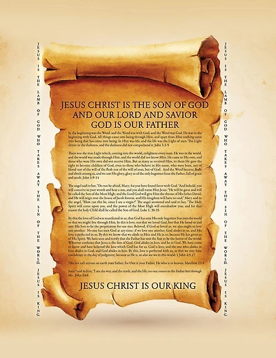 Jesus Christ is the Son of God and our Lord and Savior God is our Father