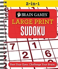 Brain Games 2-In-1 - Large Print Sudoku: Rest Your Eyes. Challenge Your Brain.