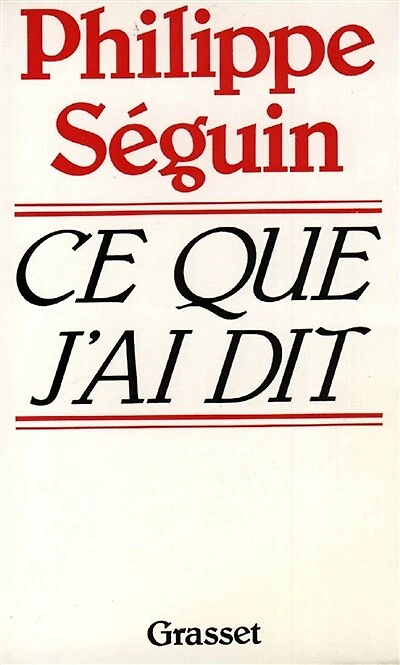 Ce que j'ai dit