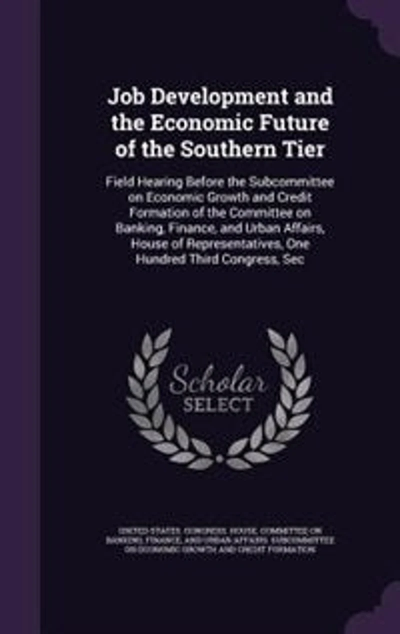 Job Development and the Economic Future of Southern Tier: Field Hearing Before Subcommittee on Growth Credit Formation Committee B