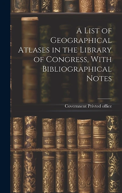 A List of Geographical Atlases in the Library of Congress, With Bibliographical Notes