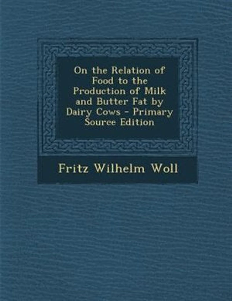 On the Relation of Food to Production Milk and Butter Fat by Dairy Cows