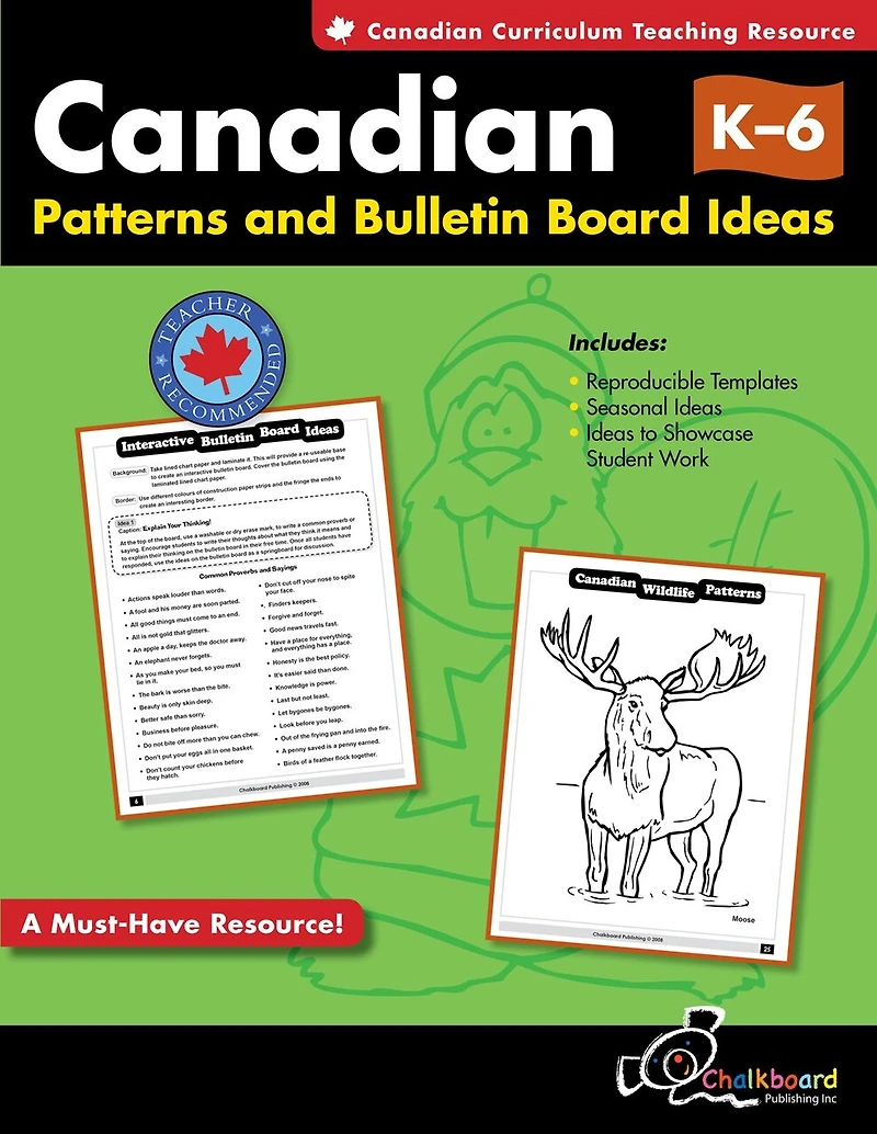 Canadian Patterns And Bulletin Board Ideas Grades K-6