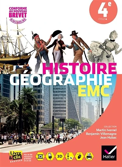 Histoire géographie, EMC 4e: nouveaux programmes
