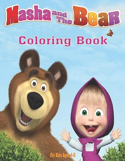 Masha And The Bear Coloring Book For Kids: 120 Coloring Pages For Kids Ages 4-8