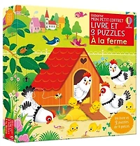 A la ferme: Mon petit coffret Livre et 3 puzzles