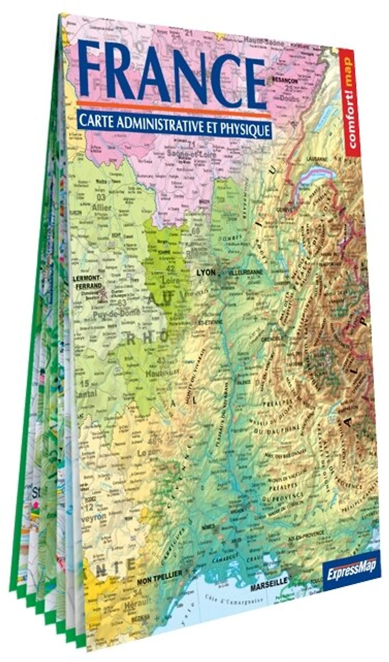 France: carte physique et administrative