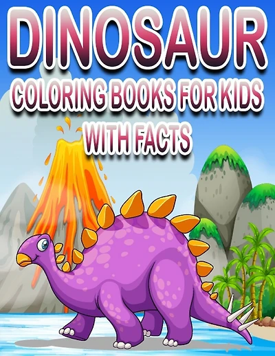 Dinosaur Coloring Book for Kids with Facts: Gifts for Boys Who Like Dinosaurs - Paperback Coloring to