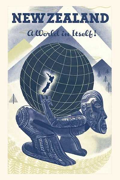 Vintage Journal New Zealand Travel Poster