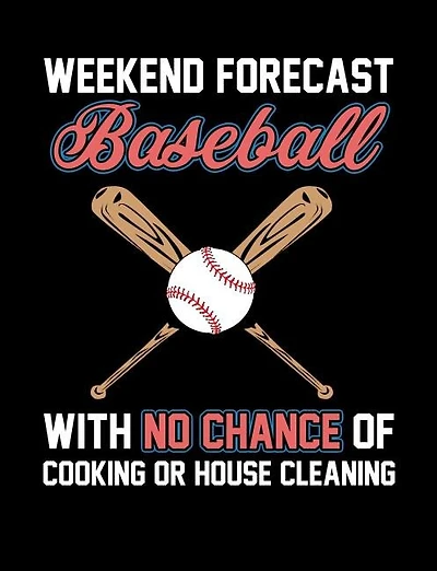 Weekend Forecast Baseball: College Ruled Composition Notebook For Baseball Sports Fans