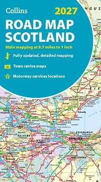 Collins Road Map of Scotland 2027 (Folded map): Clear, easy-to-read mapping