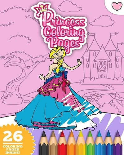 Princess Coloring Book: For Kids Ages 4-8 (Awesome Designs): a great coloring book packed with many hours of coloring fun!