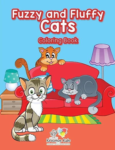 Fuzzy and Fluffy Cats Coloring Book