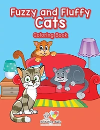 Fuzzy and Fluffy Cats Coloring Book