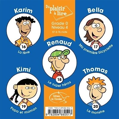 Du plaisir à lire - Série A. Grade 0, niveau 4: livrets 16 à 20 - 57 à 76 mots