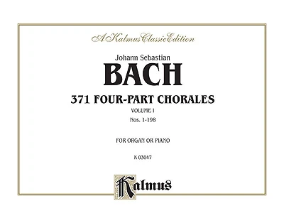 371 Four-part Chorales, Vol 1: Nos. 199-371 (for Organ Or Piano), Comb Bound Book