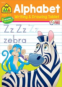 School Zone Alphabet Writing & Drawing Tablet Workbook