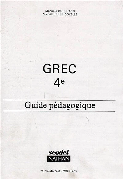 Grec 4e: guide pédagogique