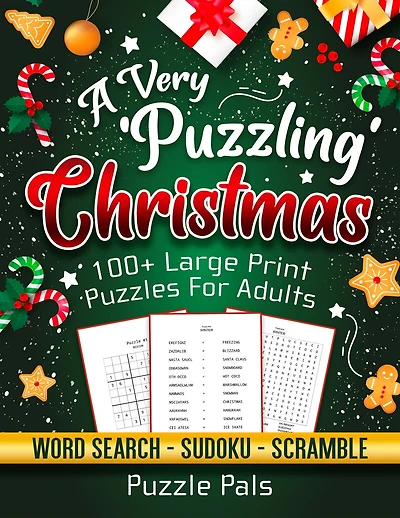 A Very Puzzling Christmas: 100+ Large Print Puzzles For Adults