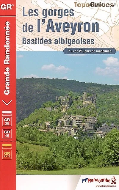 Les gorges de l'Aveyron : bastides albigeoises : GR 36 (Cahors, Mazamet) 359 km, GR46 (Les Cabannes-Beauregard) 112 km, Variantes GR de Pays 80 km, GR de Pays (boucle à partir de Lisle-sur-Tarn) 50 km, plus de 25 jours de randonnée: bastides albigeoises