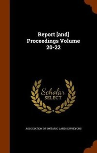 Report [and] Proceedings Volume 20-22