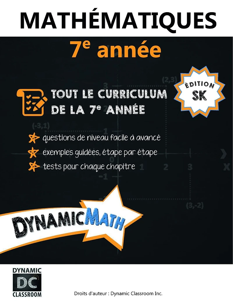 Dynamic Math book Manitoba 7e année