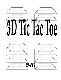 3D Tic Tac Toe: 50 Pages 8.5" X 11"
