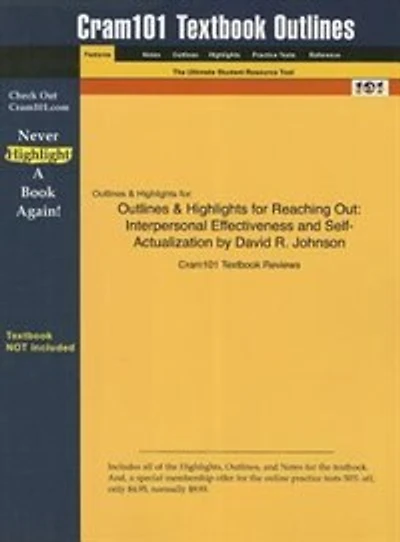 Studyguide For Reaching Out: Interpersonal Effectiveness And Self-actualization By David R. Johnson, Isbn 9780205578641