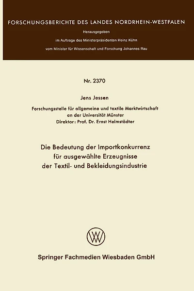Die Bedeutung der Importkonkurrenz für ausgewählte Erzeugnisse der Textil- und Bekleidungsindustrie