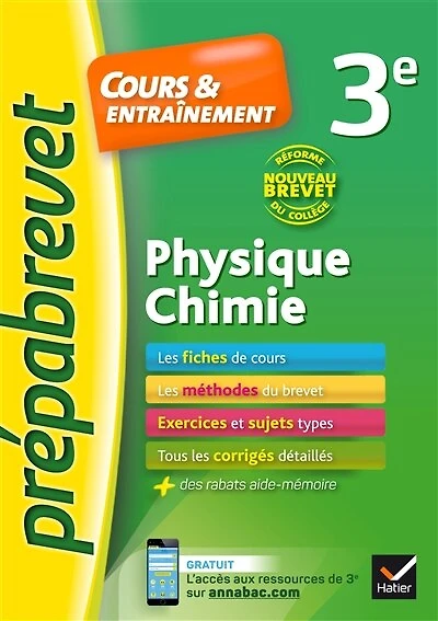 Physique chimie 3e: cours & entraînement