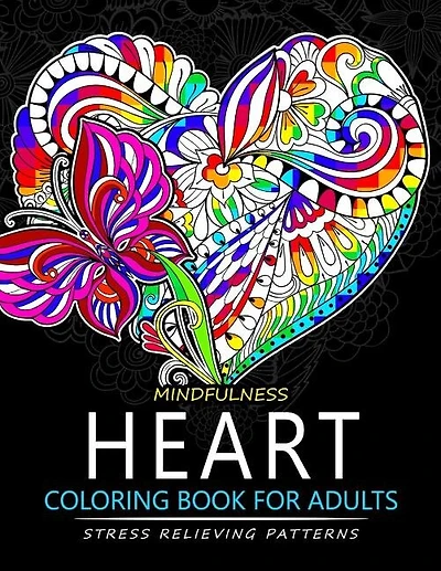Mindfulness Heart Coloring Book For Adults: Heart with Doodle Art for Relaxation