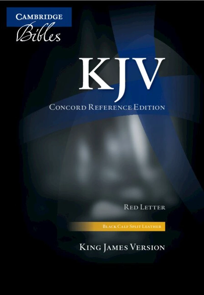 Kjv Concord Reference Bible, Black Calf Split Leather, Kj564:xr