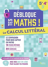 Le calcul littéral: 5e, 4e, 3e