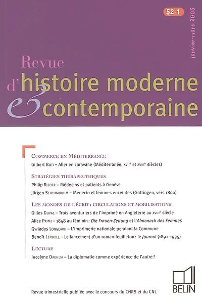 Revue d'histoire moderne et contemporaine, n°52-1