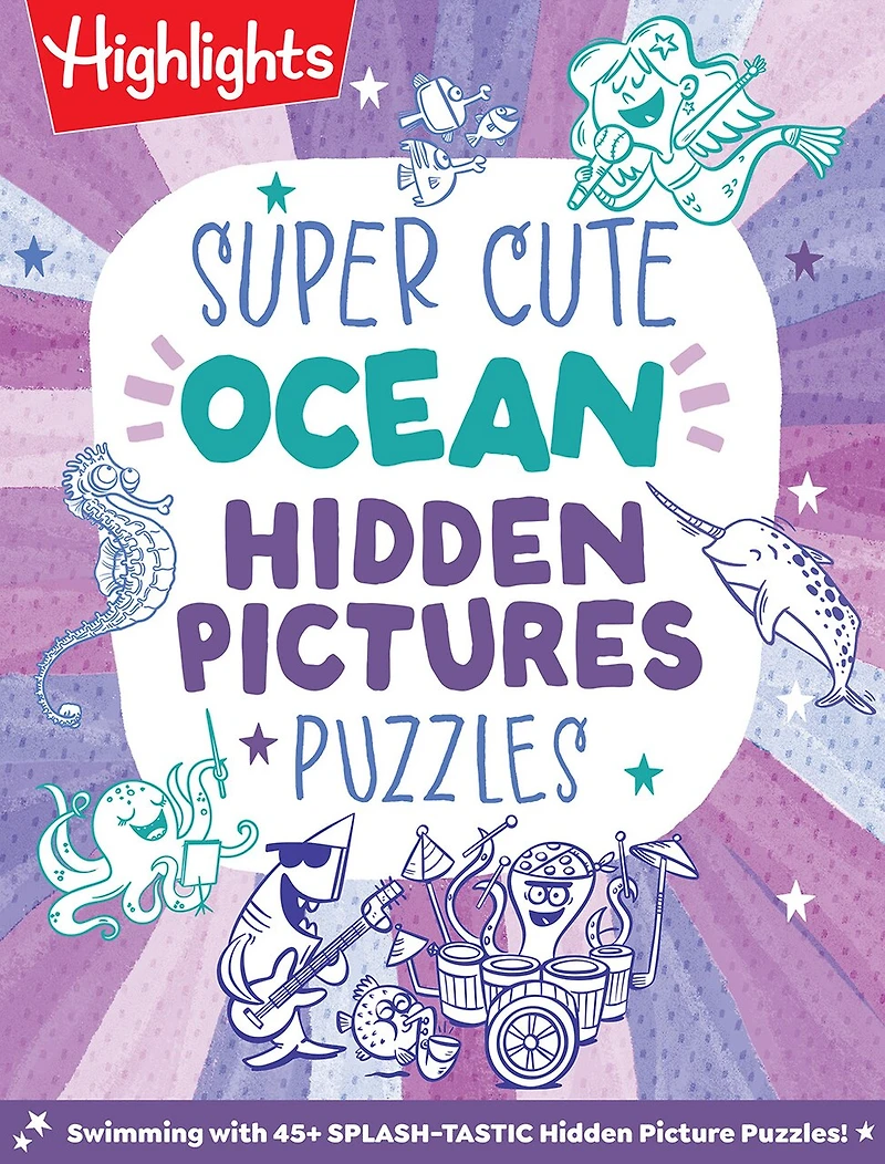 Super Sticker Ocean Hidden Pictures: Pictures Puzzle Book with Splash-Tastic Scenes, Sharks, Mermaids, Leaping Dolphins and Aquatic Holographic Foil Stickers, Made for Kids 6-9