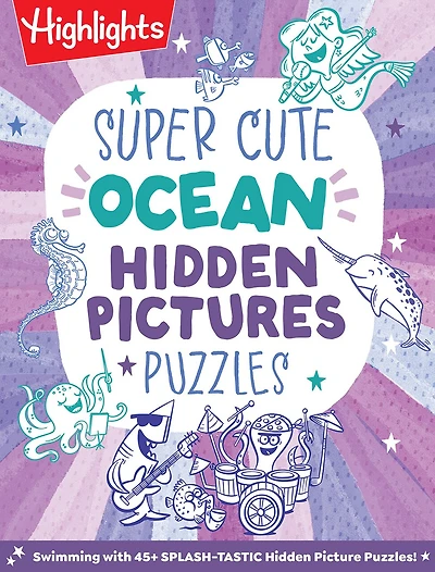 Super Sticker Ocean Hidden Pictures: Pictures Puzzle Book with Splash-Tastic Scenes, Sharks, Mermaids, Leaping Dolphins and Aquatic Holographic Foil Stickers, Made for Kids 6-9
