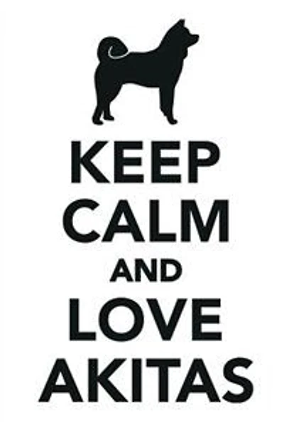 Keep Calm & Love Akitas Notebook. Diary, To Do List, Scrapbook, Academic Pad, Log, Record Passwords & More