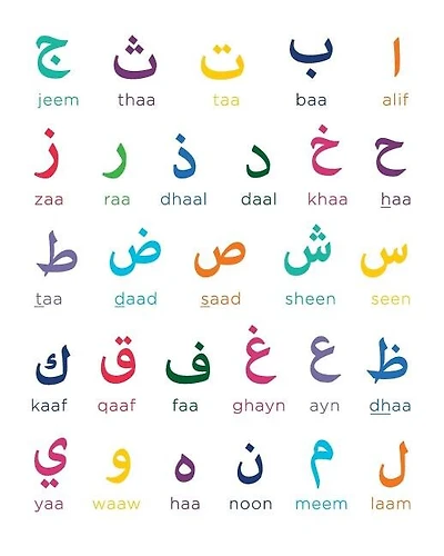 Arabic Alphabet Notebook: Wide-ruled, 75 Sheets/150 Pages, 8 X 10 Inches