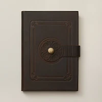 Leather Journal Lined, Roma Button