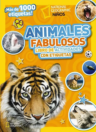 Animales fabulosos: Libro de actividades con etiquetas
