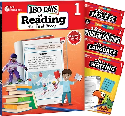 180 Days(tm) Reading, Math, Language, Writing, & Problem Solving for Grade 1: 5-Book Set: Practice, Assess, Diagnose